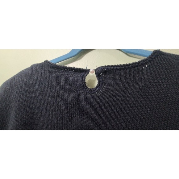 Vintage 80s Gitano Black Aninal Print Applique Sweater Vest Size Women's L - Picture 9 of 12